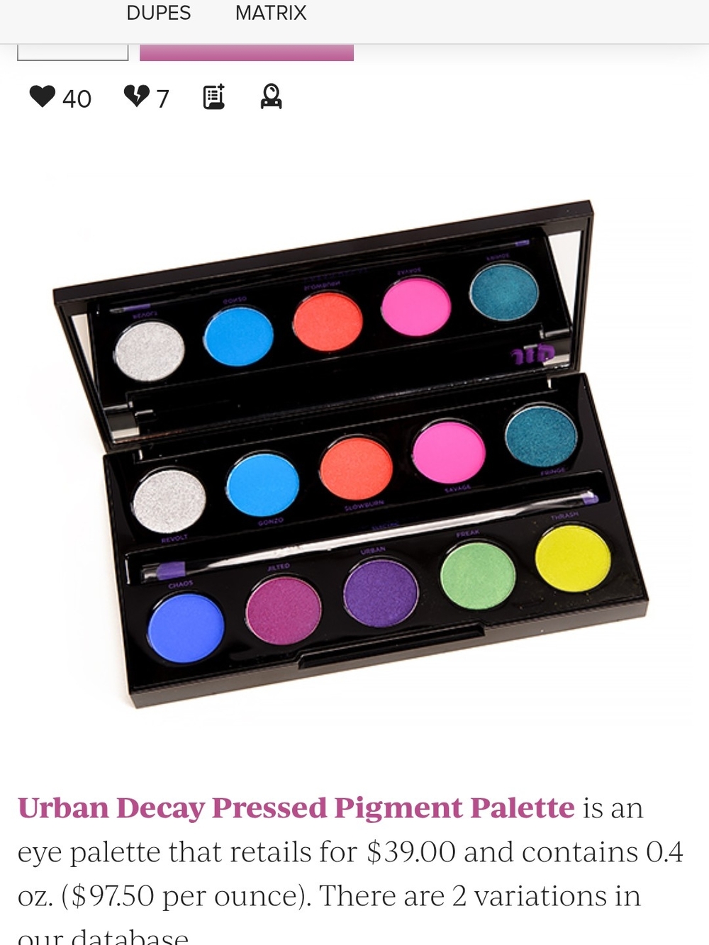Urban Decay Electric Eyeshadow Palette - Neon Pink, Yellow, Blue, Green, Purple - Picture 2 of 7